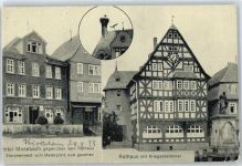35274 W3575 Kirchhain - Hotel Mosebach, Rathaus, Kriegerdenkmal