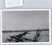 zerstörte Brücke Motorrad