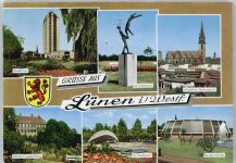 44532 W4670 Lünen - Schule Stadtpark Denkmal Blumen