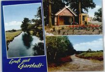 21441 W2091 Garstedt , Winsener Geest - Fluss Wiese Baum Telefonzelle Blumen