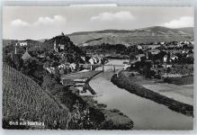 54439 W5510 Saarburg , Saar - Fluss Brücke Panorama