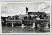 79713 W7880 Bad Säckingen - Fluss Brücke Haus Baum