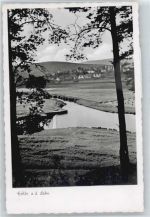 35091 W3553 Cölbe - Hotel zum Bahnhof Fluss Berg