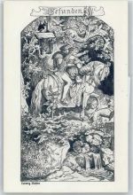 Mittelalter "Gefunden" AK Richter, L.