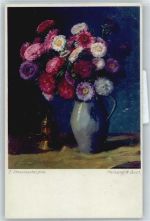 No.2302 , Stilleben , sign. E.Haentzschel , Blumenvase Meissner & Buch