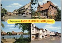 23858 W2067 Reinfeld (Holstein) - Oldtimer, Fachwerk, Strassenansicht