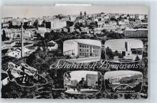 66953 W6780 Pirmasens - Schwimmbad, Hauptstraße, Zeppelinbrücke, Fachschule