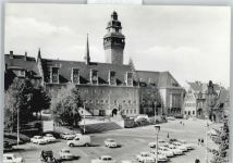 06712 O4900 Zeitz , Elster - Rathaus und Friedensplatz