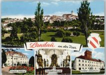 94405 W8380 Landau a d Isar - Panorama Schloss Kirche