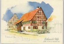 72336 W7460 Balingen - Bauernhof, Schwäbische Alb