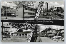 52531 W5132 Übach - Rathaus, Freibad, Kapellenstraße, Kirche Marienberg