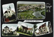 97337 W8716 Dettelbach - Fluss Panorama Kirche