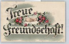 Freundschaft , Prägedruck Glitzer