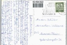 91126 W8540 Schwabach - Johannis-Helm-Schule, Rathaus u. Kirche, Lindenstrasse, Kath. Pfarrkirche, Fleischbrücke