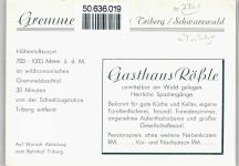 78098 W7740 Triberg im Schwarzwald - keine Ansichtskarte, Gasthaus und Pension Rössle, Bes. Karl Günther