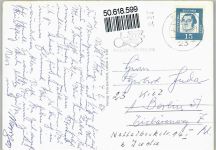 24103 W2300 Schilksee - Strandblick, VW Käfer, Segelboot