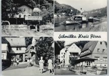 01814 O8320 Schmilka - Restaurant Helvetia, Schiff, Siedlung