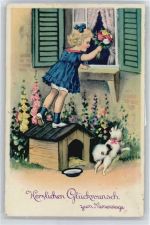 Mädchen mit Blumen AKU2 Namenstag