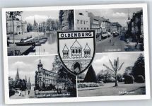 26121 W2900 Oldenburg - gel. 24.08.60, Huntepartie, Schloss mit Lambertkirche, Schlossgarten, Langetsrasse