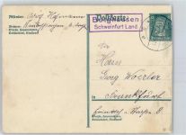 97535 W8722 Burghausen b Schweinfurt - Landpoststempel