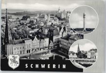 19053 O2750 Schwerin , Meckl - Schloss, Fernsehturm