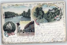 29221 W3100 Celle - Westcellertorstraße, Karolinen-Mathilde-Denkmal, Aller, Blick von Magnusbrücke