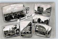 46395 W4290 Bocholt - Rathaus, Neustraße, Kirche, Nordstraße, Am Schwimmbad