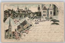 06217 O4200 Merseburg - Schloß, Rabenhaus, Rathaus, Stadt-Kirche