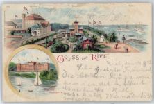 24103 W2300 Kiel , Ostsee - Marine-Akademie, Hafen, Seegarten, Schloß