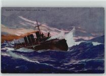 russische Torpedojäger rekognosciren die Küste Marine