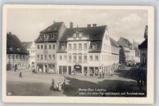 04552 O7200 Borna b Leipzig - Marktplatz mit alten Patrizierhäusern, Reichsstraße