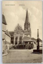 63739 W8750 Aschaffenburg - Stiftskirche, Brunnen
