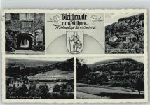 99752 O5502 Bleicherode - Kriegerdenkmal Rathaus Freibad Vogelberg Jugendherberge Kurhaus Waldschlößchen