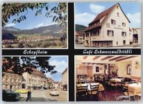 79650 W7860 Schopfheim - Gesamtansicht, Cafe Schwarzwaldstübli, Ortspartie