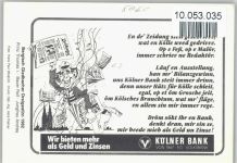 51427 W5060 Bergisch Gladbach 1982 - Dreigestirn Werbung Kölner Bank