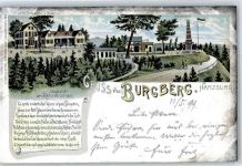 38667 W3388 Bad Harzburg - Hotel Burgberg, Canossa-Säule, Bismarck-Säule, Gedicht am Kaiserbrunnen