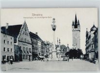 94315 W8440 Straubing - Theresienplatz Dreifaltigkeits-Säule
