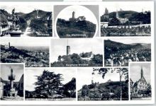 69469 W6940 Weinheim , Bergstr - Marktplatz, Wachenburg, Burgruine Windeck, Brunnen, Rathaus