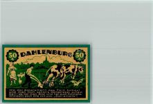 21368 W2121 Dahlenburg - Notgeldschein Bauer beim pflügen mit Ochsen Gänseliesel