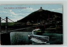 32457 W4952 Porta Westfalica - Kettenbrücke Dampfschiff