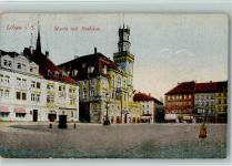 02708 O8700 Löbau - Markt mit Rathaus, Brunnen , Hotel 1920 AK