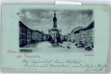83278 W8220 Traunstein , Oberbay - Stadtplatz, Denkmal, Kirche