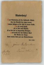 Mutterherz Gedicht Muttertag 1921