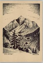 Neustift im Stubaital Serles sign. W. Beinlich Stubaital Künstlerkarte