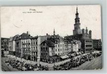 Posen Poznan 1918 - Marktszene - Alter Markt und Rathaus