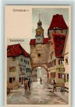 91541 W8803 Rothenburg ob der Tauber Künstlerkarte Roederbogen sign. K. Mutter