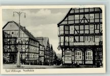 W3590 Bad Wildungen Marktplatz Löwen-Apotheke Fachwerkhäuser Apotheke