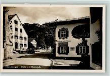 82487 W8103 Oberammergau - Partie in der Ettalerstraße Gasthaus Weißes Lamm