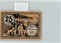 Bad Reinerz Duszniki Zdroj - Notgeld 25 Pf. Die Perle der Grafschaft Glatz Rücks. Glatzerstrasse
