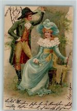 Baumbank - Liebespaar AK Liebe 1900